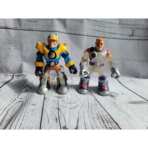 Lot Of 2 Vintage Mattel 6” Rescue Heroes Warren Waters & Jack Hammer